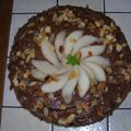 Gâteau Chocolat, poire, caramel