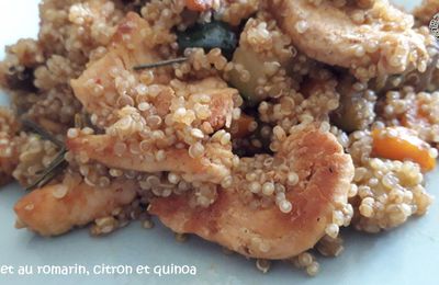 Poulet au romarin, citron et quinoa