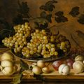 Balthazar van der Ast (1593/94 Middelburg - 1657 Delft), Still life with peaches, plums, pears and grapes, ca. 1630 