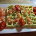 Gaufres de courgette au saumon