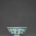 A fine doucai floral bowl, Daoguang six-character mark in underglaze blue and of the period (1821-1850)