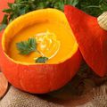 Soupe potiron carotte et gingembre