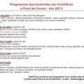 Programme des animations de l'été 2011 par Festi drac 