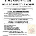 Norroy : Samedi 24 et dimanche 25 janvier Stage 14/17 ans animé par Franco PADDEU et Nordine BELGHACHEM