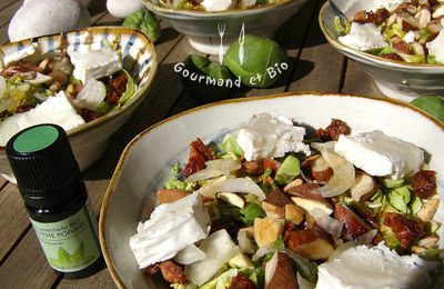 Salade de choux de Bruxelles à l'huile essentielle de menthe poivrée