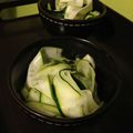 Salade de courgettes en tagliatelles