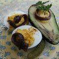 Oeufs mimosas et avocat mayonnaise