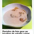 #110 - Ravioles de foie gras au bouillon de volaille émultionné