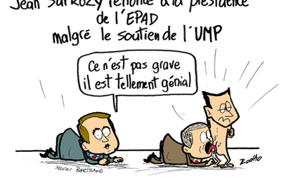 Jean Sarkozy, La Défense, renonce, EPAD, présidence et soutien lècher 