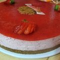 Entremets spéculoos et fraises