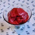 Sorbet framboises/bananes sans sucre ajouté (0,6 pts ww)