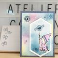 Carte et enveloppe aux tons pastels