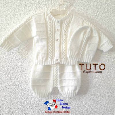 Fiche tricot bébé, modèle patrons à tricoter, layette tricot bb, tuto, explications en pdf