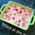 Pêche-fraises gratinées