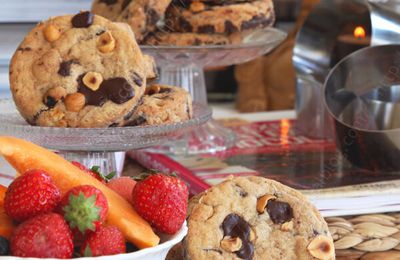 La recette des cookies au chocolat et à la noisette de Michel et Augustin (challenge cookies #8)
