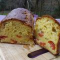 Cake chèvre tomates basilic