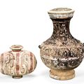 Two painted pottery jars, Han dynasty (206 BC-220 AD)