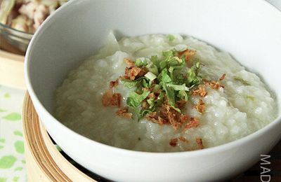 Cháo gà, soupe de riz au poulet 