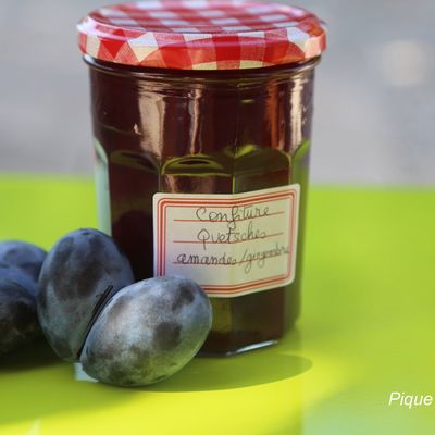 Confiture de quetsches- amandes- gingembre