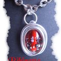 pendentif perle lampe rouge