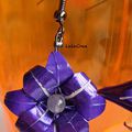 VENDUES - Origami - Boucles d'oreilles Fleurs violettes