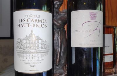 Pessac-Léognan : Les Carmes Haut-Brion 2012, Castillon-Côtes de Bordeaux : Domaine de l'A 2005