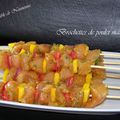 Brochettes de poulet marinées