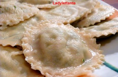 Raviolis au Saumon et aux Epinards