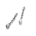 Pair of natural pearl and diamond ear clips