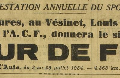Tour de France 1934 (1ère partie) : Présentation & 1ère étape