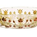 A fine Mughal ruby-set rock crystal bowl, India, 18th Century