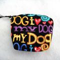 VENDU Porte-Monnaie en Coton "I Love my Dog" breloque chien