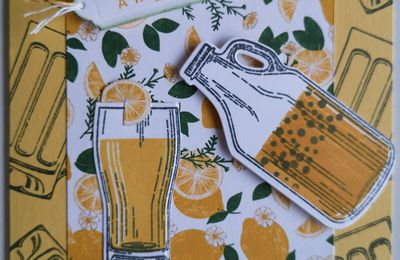 Carte Bière avec une rondelle de citron