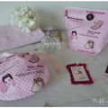 Un duo rose "vintage" pour de petites trousses !