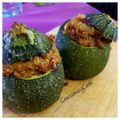 Courgettes rondes farcies au quinoa