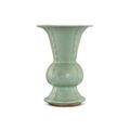 A Longquan celadon gu-shaped vase, Yuan dynasty (1271-1368)