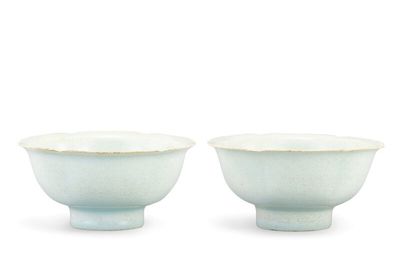 A pair of Qingbai lobed cups, Song dynasty (960-1279)