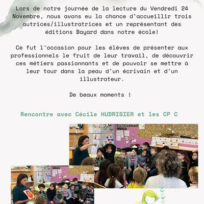 Journée de la Lecture à l'école !