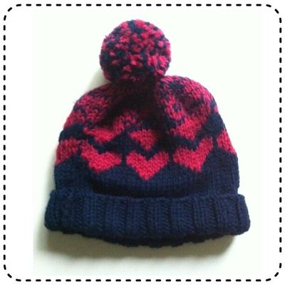 Bonnet femme // Modèle "Des coeurs plein la tête"