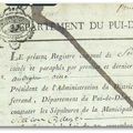 CLERMONT-FERRAND (63)  -  UN REGISTRE D'ÉTAT-CIVIL DE L'ANNÉE 1793