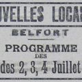 Fêtes du 2 au 4 juillet 1920 à Belfort, les programmes (3e partie)
