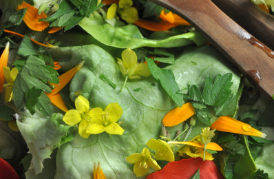 Des fleurs dans mon assiette...