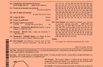 PUBLICATION INTERNATIONALE BREVET ML7 SYNTHESIS