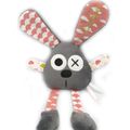 Doudou lapin gris rose