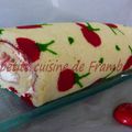 Gateau roulé Fraises-chantilly