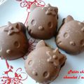 Petits chats abricot en coque de chocolat 