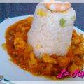 Dôme de riz et sa sauce crevettes