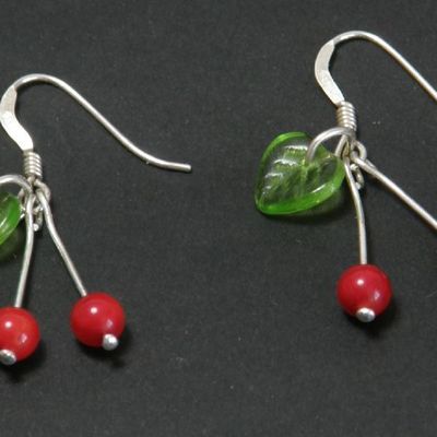 boucles d'oreilles "Cerises"