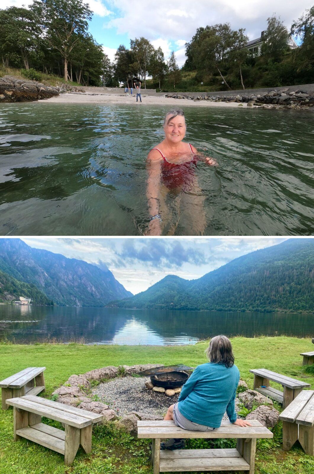 road trip en Norvège, blog voyage, nage en eau froide