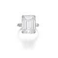 12.15 carats step-cut diamond ring